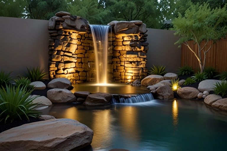 backyard water falls ideas 07