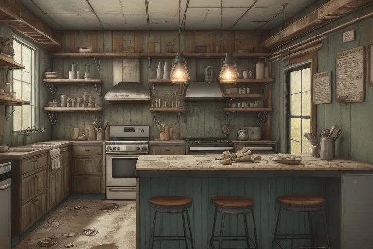 Fallout 4 settlement kitchen idea 08