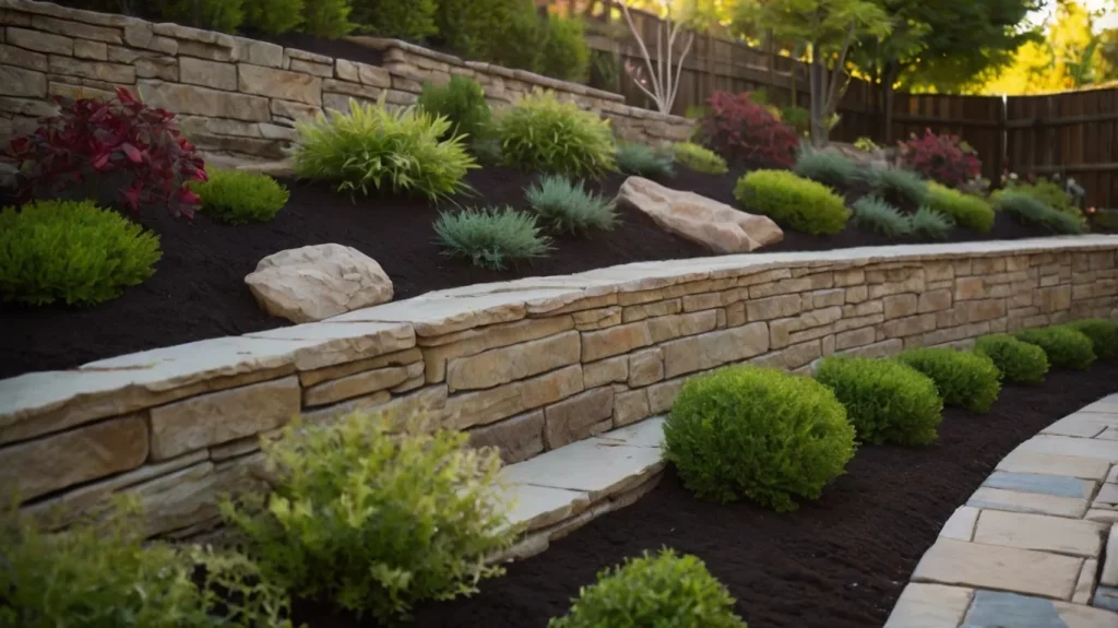 retaining wall ideas for sloped backyard 11